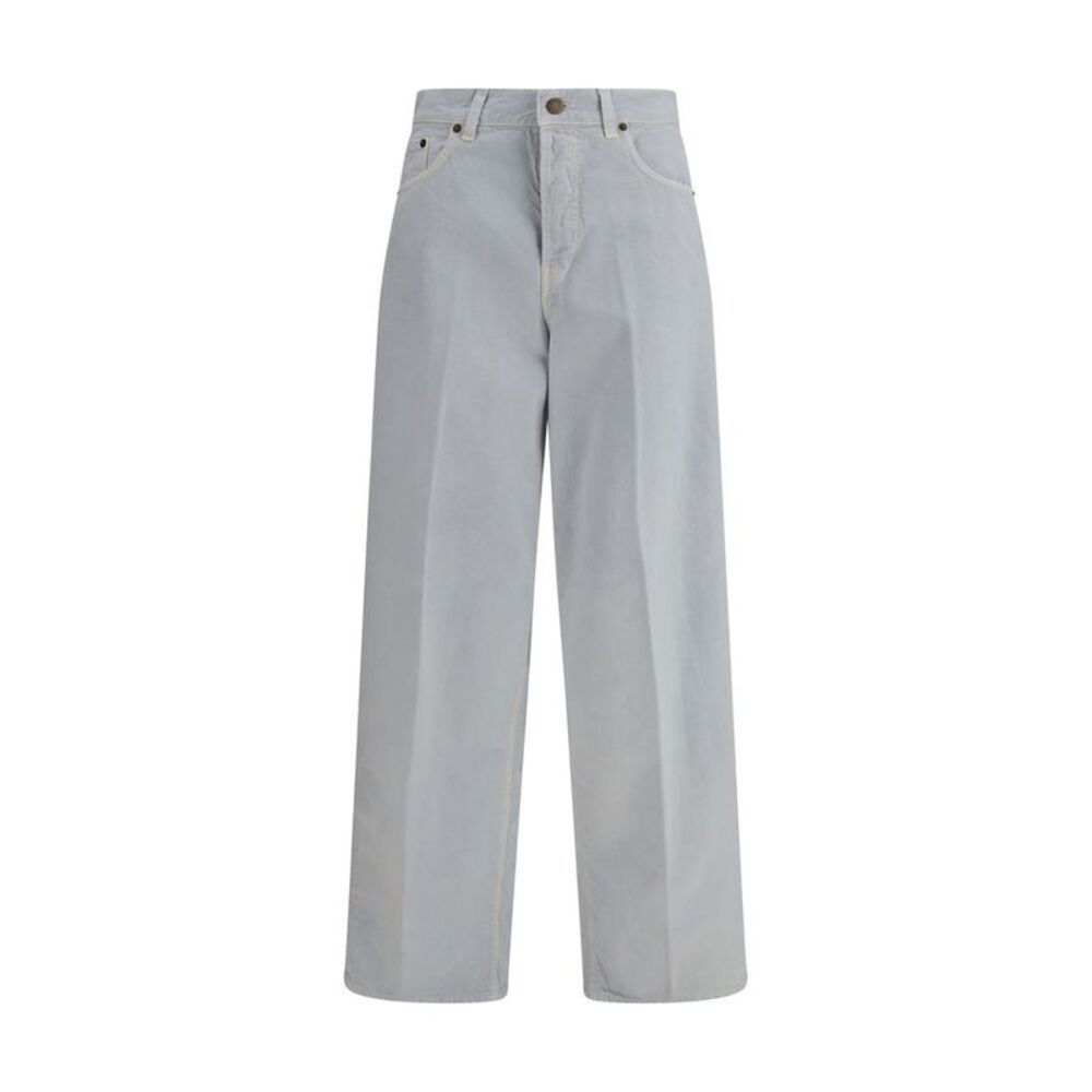 Haikure Blue Cotton Straight-Leg Women's Jeans
